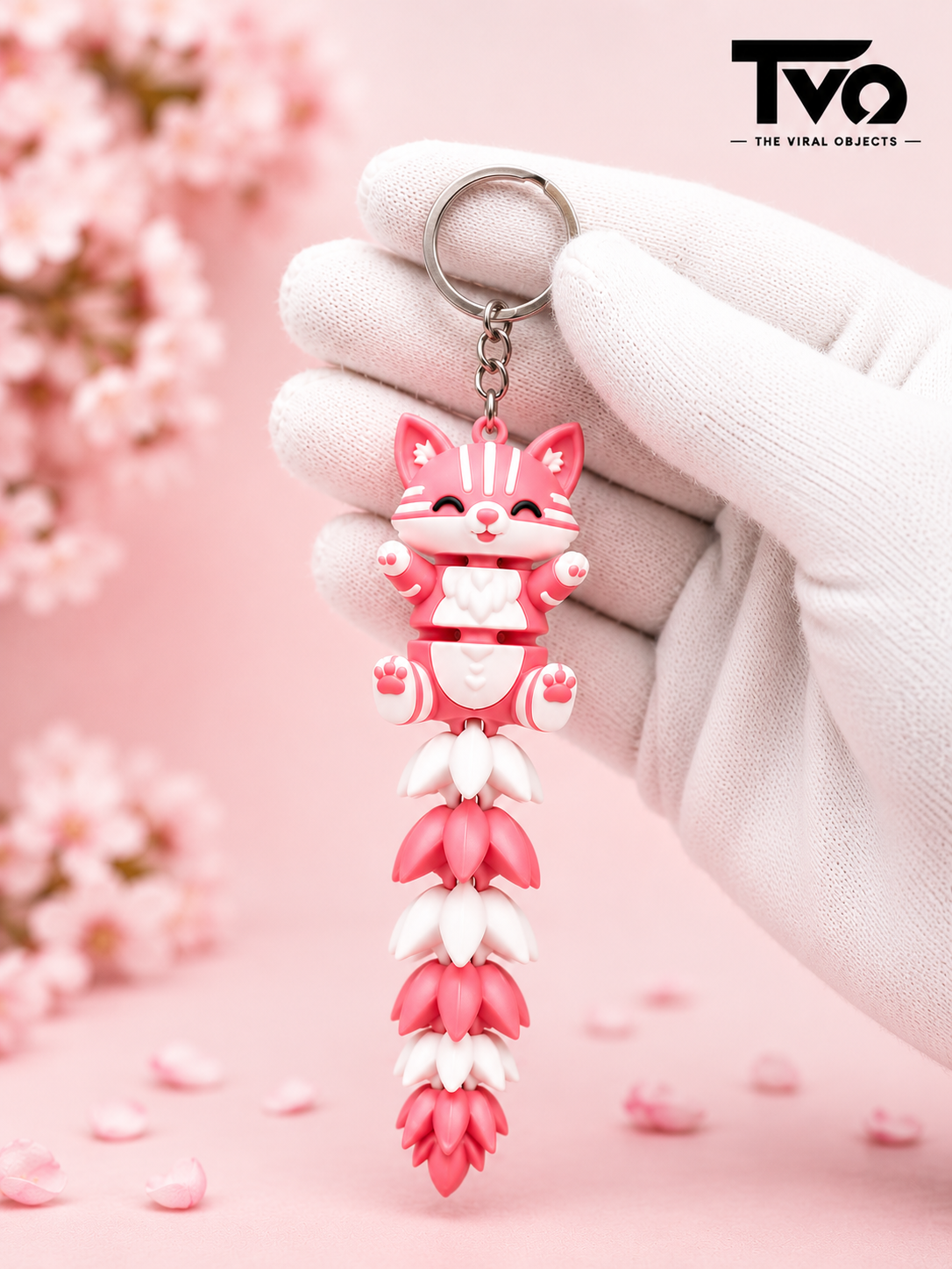 Cute Squirrel Keychain for Girls & Women | Flexible Tail Keyring for Car, Home & Scooty Keys | Kawaii Bag Charm for Handbags & Backpacks | Cute Gift